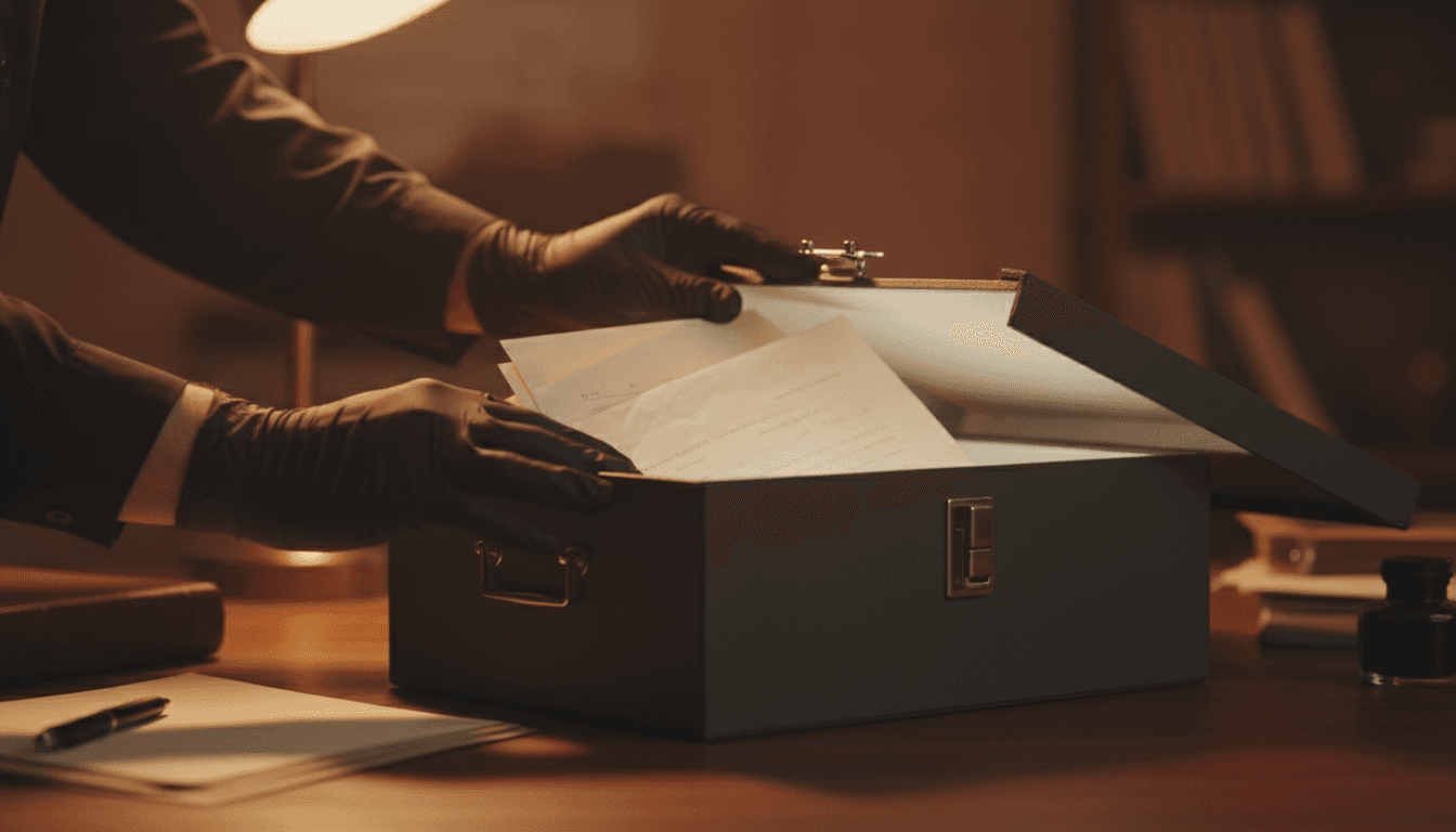 Careful handling of sensitive personal documents during estate clearance