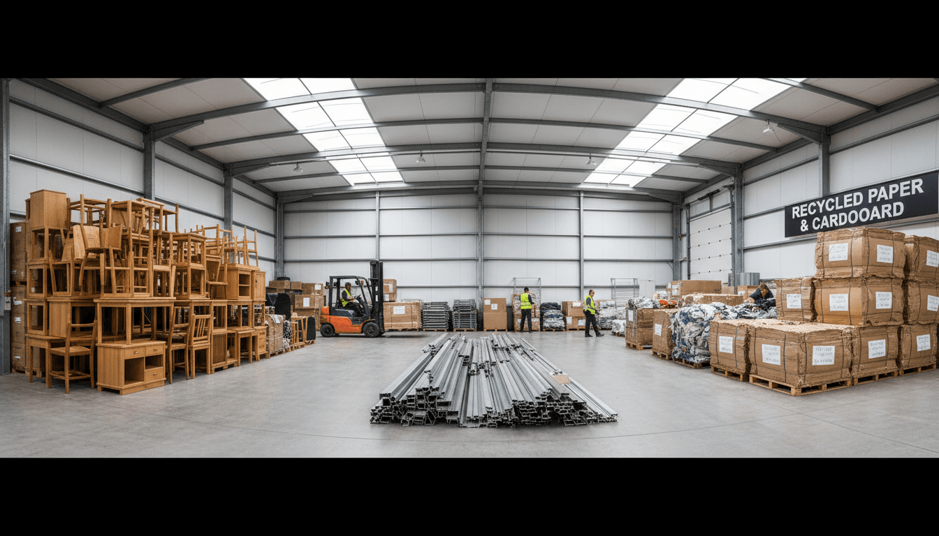 Organized sorting and recycling of cleared estate materials