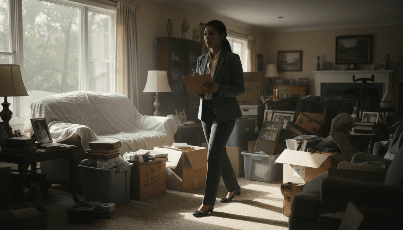 Property assessment during estate walkthrough