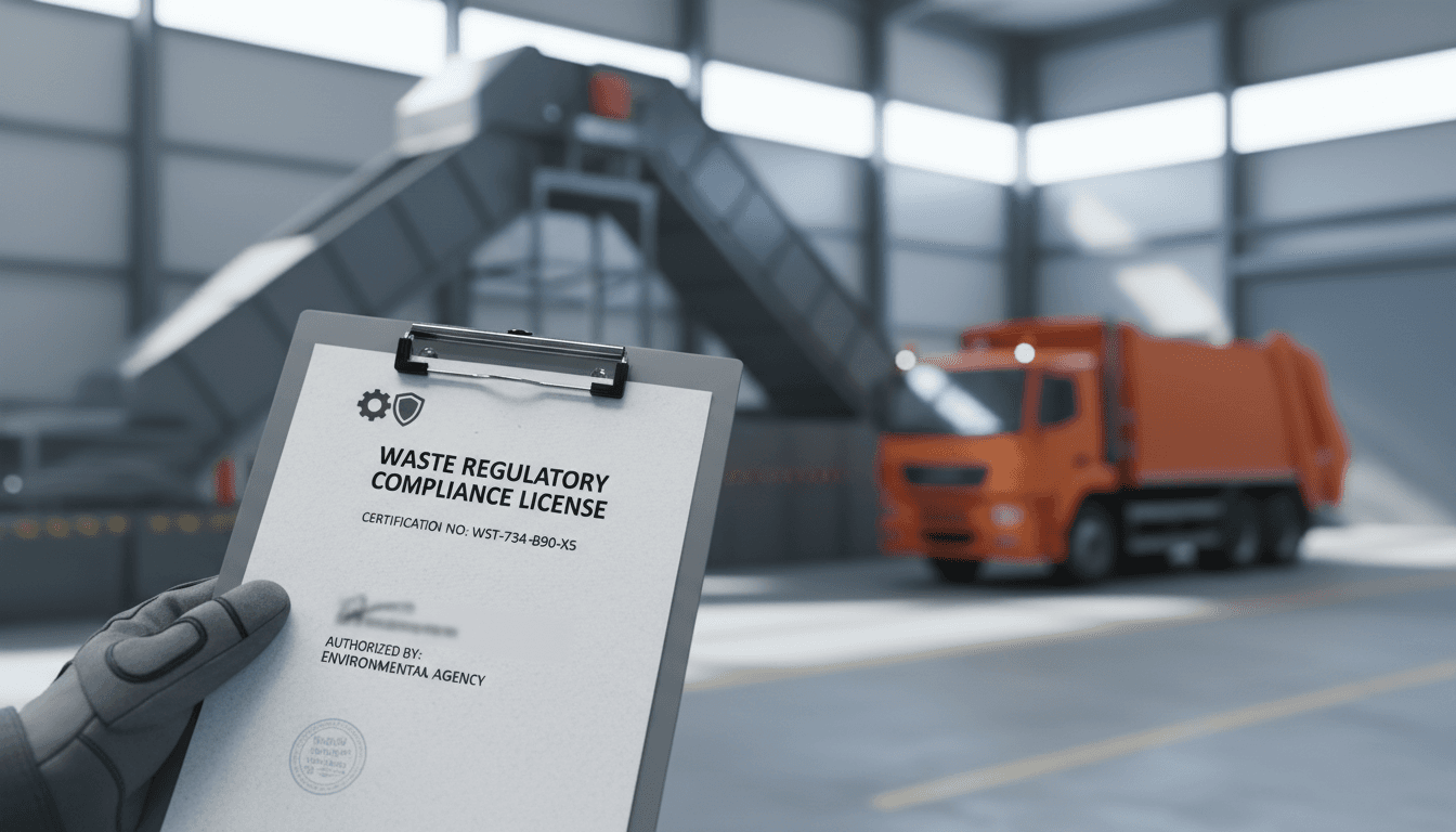 Licensed waste carrier documentation and compliance materials